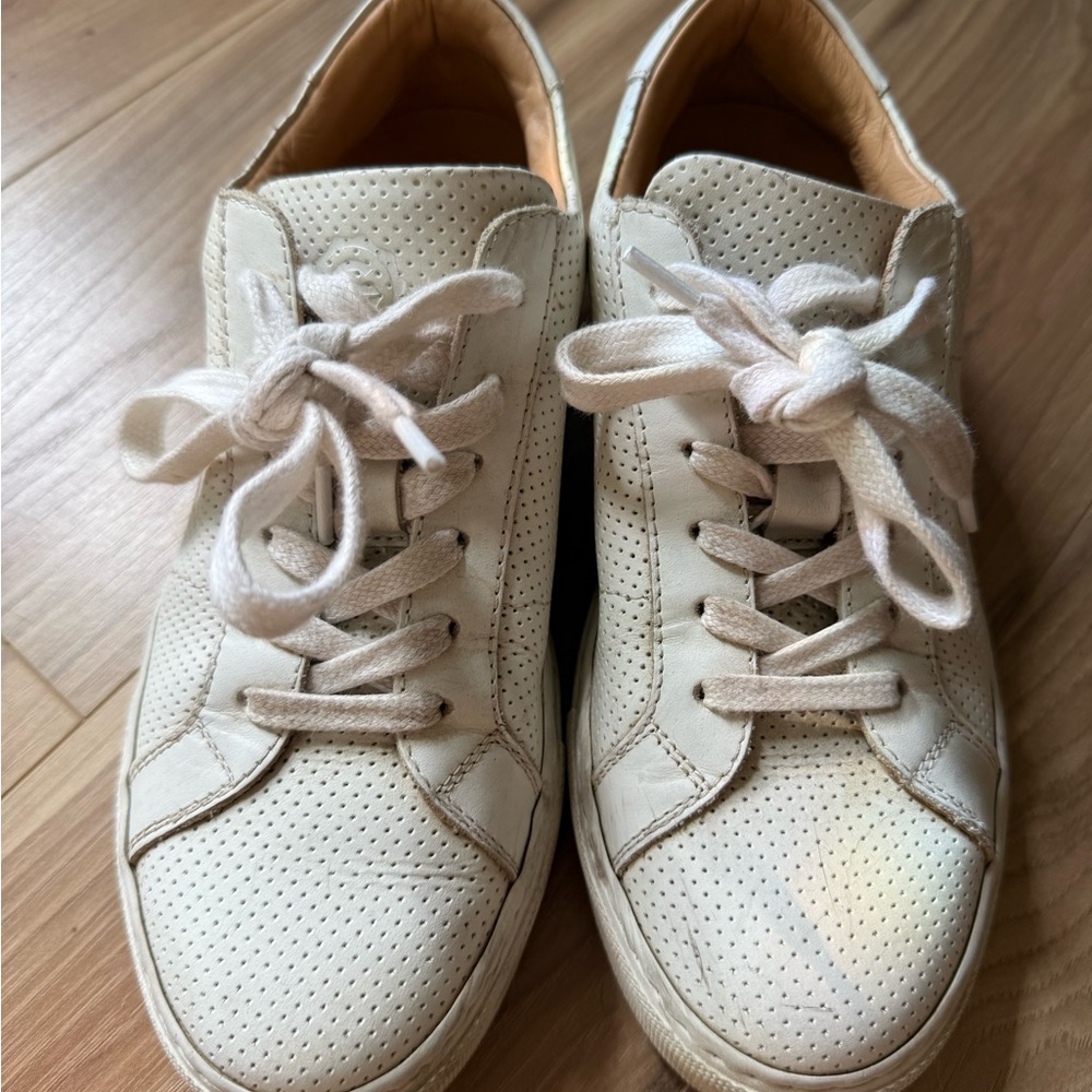 Greats Women's Cream Perforated Sneakers